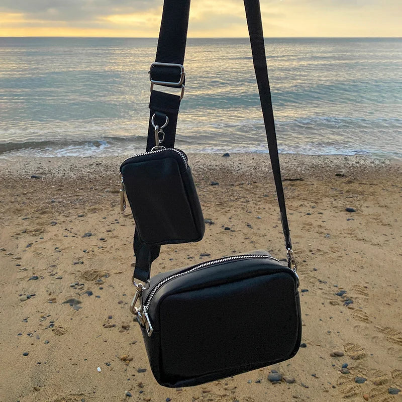 Leather Sports Black Bag