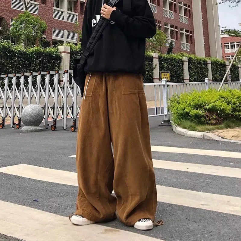 Oversized Corduroy Wide-leg Pants