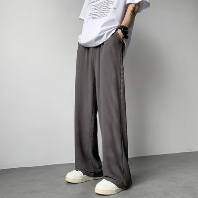 Pleated Ice Silk Pants