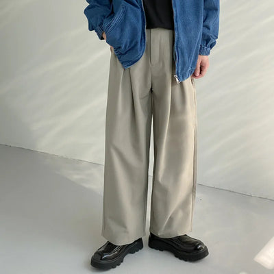 Pleated Wide-Leg Trousers