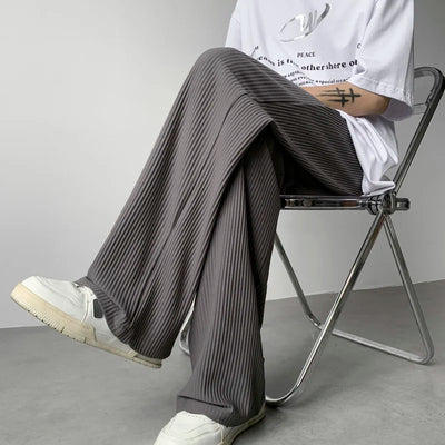 Pleated Ice Silk Pants