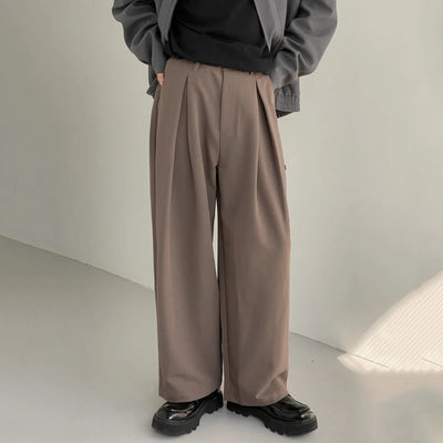 Pleated Wide-Leg Trousers